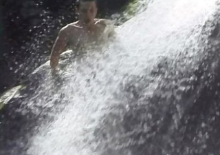  homo chaps by the waterfall